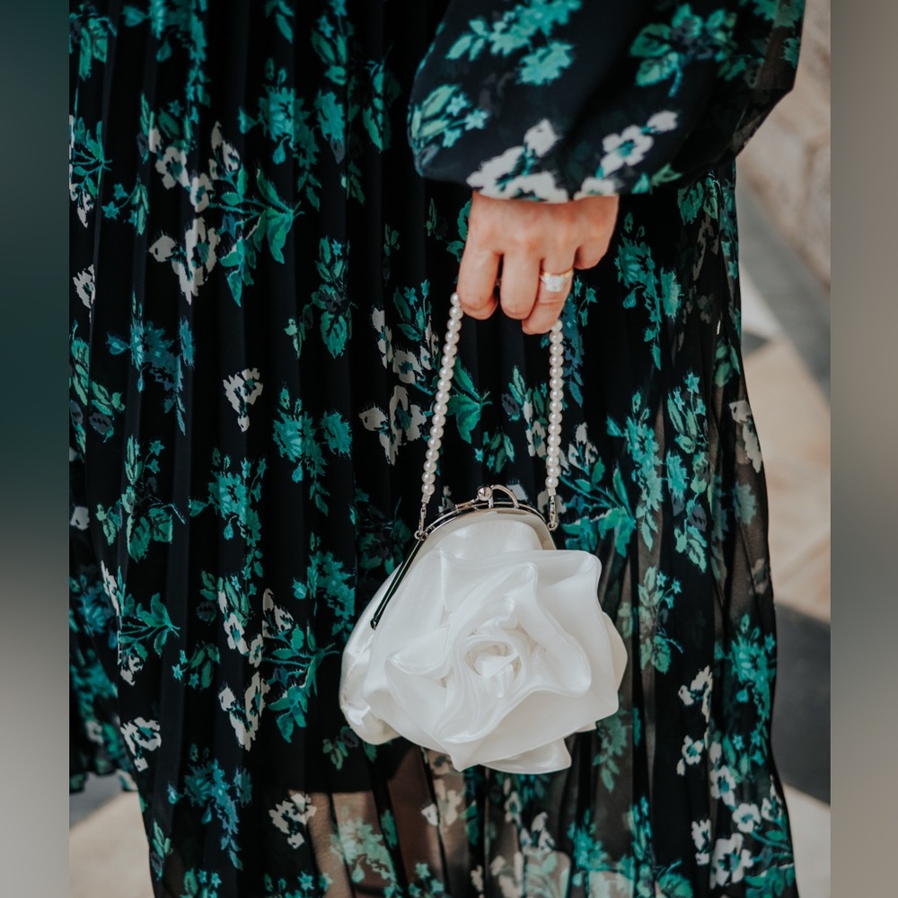 White Flower Mini Bag
